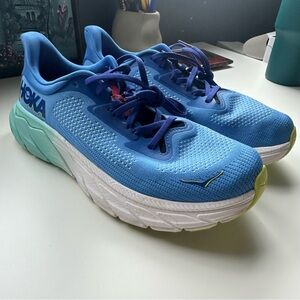 Hoka One Running Arahi 7 Blue Green And Pink Womens Size 8D 1147851 PPYC